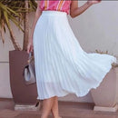 Saia midi Plissada Midi Moda Evangelica Casual Elegante para igreja
