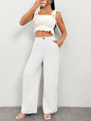 Calça Feminina Wide Leg Alfaiataria Varias Cores Lançamento