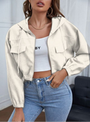 JAQUETA DE VELUDO OVERSIZED COM CAPUZ