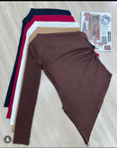 Kit 2 Blusas Feminina Assimétrica Mula Manca Manga Longa Ribana Premium Básica Moda Casual Tendencia 2025