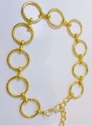 Cinto de corrente argola feminino cintura de oco simples e versátil da moda tendência