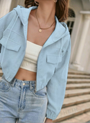 JAQUETA DE VELUDO OVERSIZED COM CAPUZ