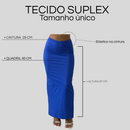Saia Longa Justa Gringa SUPLEX Cos Alto Tubinho