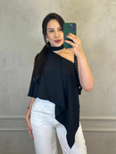blusa feminina capa boho chic bata assimétrica multiformes elegante tendência 2026