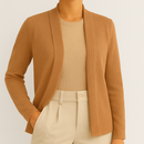 Cardigan Feminino Canelado de Malha Casaco Cardigã Kimono Moda Inverno com Manga Longa Estilo Tricot