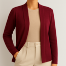 Cardigan Feminino Canelado de Malha Casaco Cardigã Kimono Moda Inverno com Manga Longa Estilo Tricot