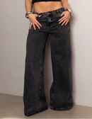 CALÇA JEANS GAVEN WIDE LEG FEMININA