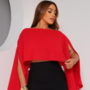 Blusa Bata Feminina Boho Chic 2 Peças com Top Faixa Interno Multiformas Capa
