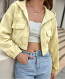 JAQUETA DE VELUDO OVERSIZED COM CAPUZ