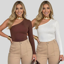 Kit 2 Ou 1 Unidade Blusas Femininas Mula Manca Manga Longa – Suplex com Forro, Moda Feminina Estilosa