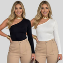Kit 2 Ou 1 Unidade Blusas Femininas Mula Manca Manga Longa – Suplex com Forro, Moda Feminina Estilosa