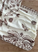 Conjunto Feminino Estampado Cropped Tomara que Caia Assimétrico com Bojo + Mini Saia Franzida Verão