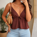 Blusa Batinha Cropeed Veráo Alça Regulável