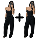 KIT 2 CALÇAS ALFAIATARIA PANTALONA COM CINTURA ALTA