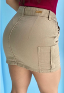 Saia Cargo Curta Levanta Bumbum Com Elastano Moda Verão Blogueira Tendência