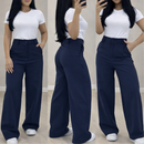 CALÇA ALFAIATARIA PANTALONA WIDE LEG - CINTURA ALTA