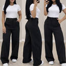 CALÇA ALFAIATARIA PANTALONA WIDE LEG - CINTURA ALTA